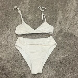 💝Xhiliration high waisted tie bikini set